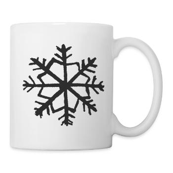 Flocon de Neige Hiver Noël Rétro Grunge - Mug blanc - blanc - Droite