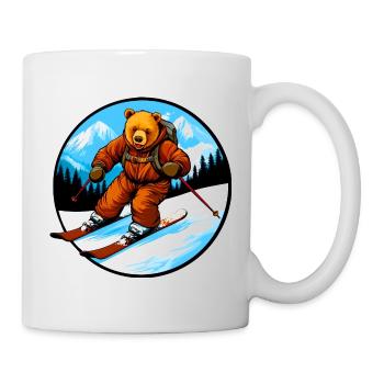Ski Bär - Tasse - Weiß - Rechts