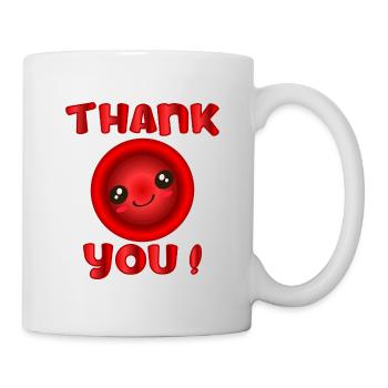 Merci à Don de sang - Mug blanc - blanc - Droite