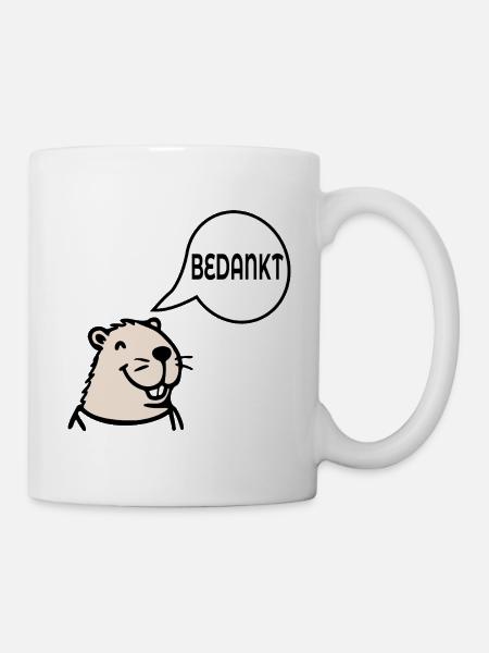 Capybara, danke - Tasse - Weiß