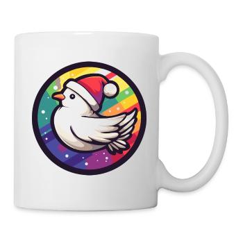 Christmas Bird in Rainbow Ring - Mug - white - Right