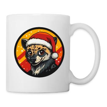 Winterfuchs mit Santa-Hut - Tasse - Weiß - Rechts