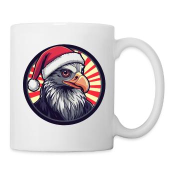 Christmas Bird with Santa Hat - Mug - white - Right