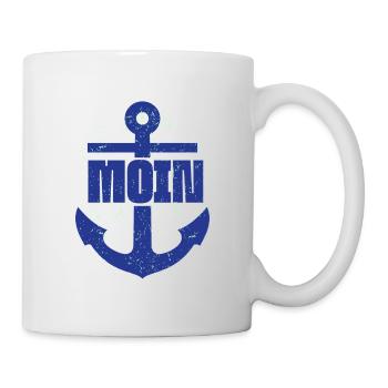Moin, Anker - Tasse - Weiß - Rechts