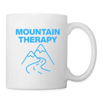 Thérapie de montagne, les montagnes sont mon thépie - Mug blanc - blanc - Droite