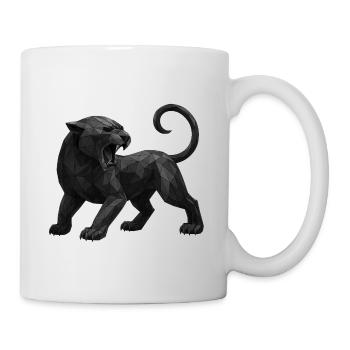 Panthère noire géométrique - Mug blanc - blanc - Droite