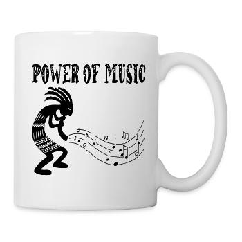 Musicien tribal (noir) - Mug blanc - blanc - Droite