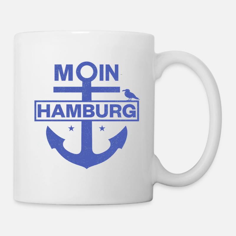 Moin Hamburg - Tasse - Weiß