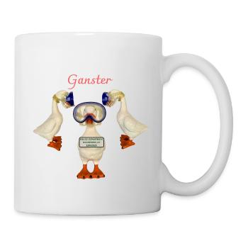 Ganster Goose arrêté - Mug blanc - blanc - Droite