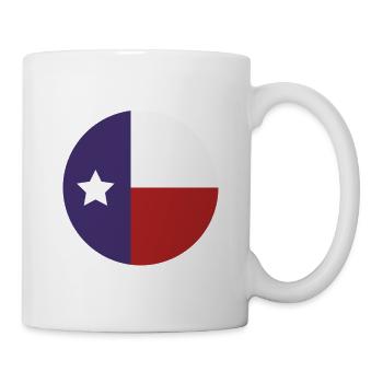 Texas round flag - Mug - white - Right