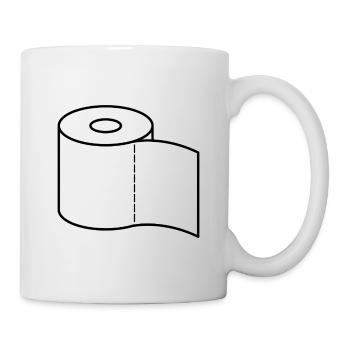 Papier toilette - Mug blanc - blanc - Droite