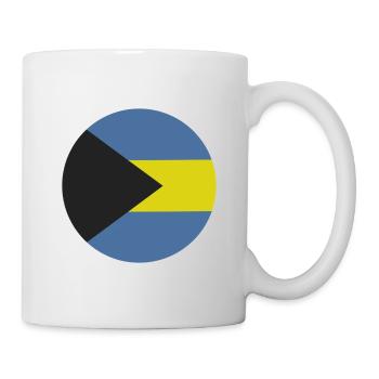 Drapeau rond des Bahamas - Mug blanc - blanc - Droite