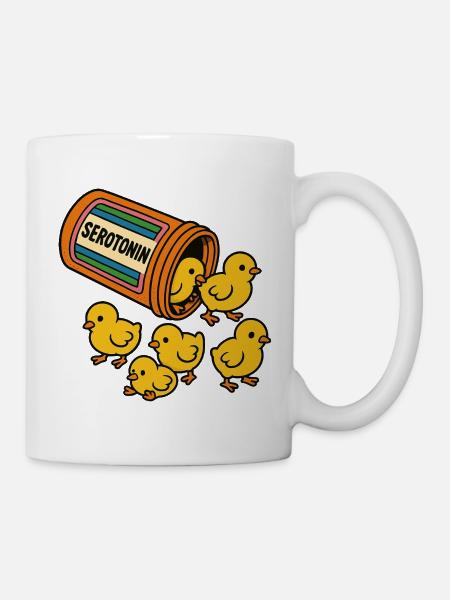 Serotonin-Kükenparade - Tasse - Weiß