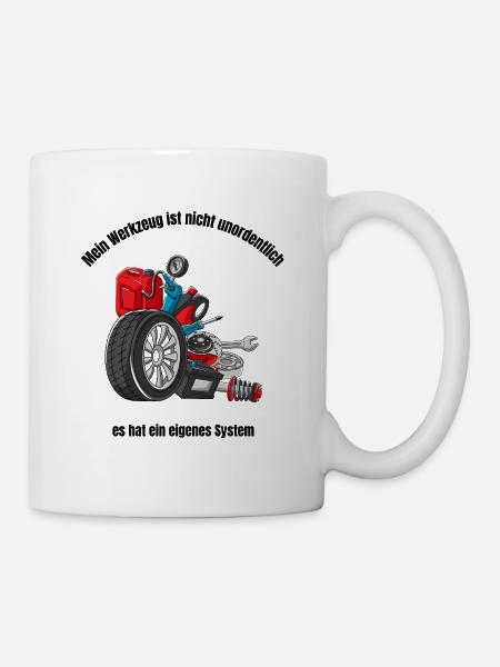Mechaniker Design – Schrauber Werkzeug Design - Tasse - Weiß