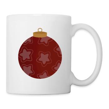 Crimson Star Ornament Pattern - Mug - white - Right