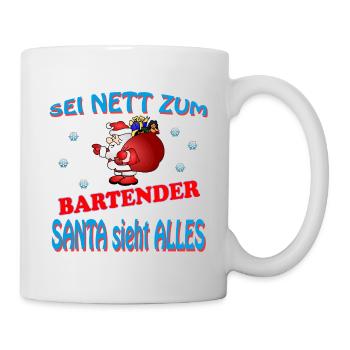 SANTA BARTENDER - Tasse - Weiß - Rechts