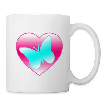 Schmetterling - Tasse - Weiß - Rechts