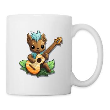 Kleiner Waldmusiker mit Gitarre - Tasse - Weiß - Rechts