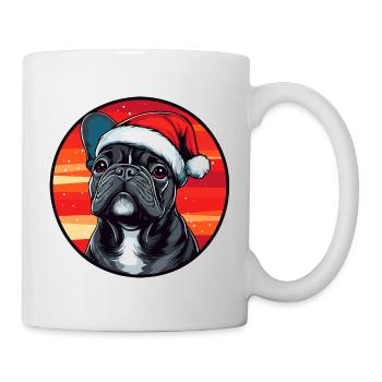 Pug Santa-Hut Winterlook - Tasse - Weiß - Rechts