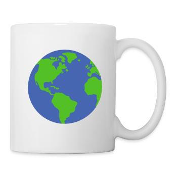 Planet Erde - Tasse - Weiß - Rechts