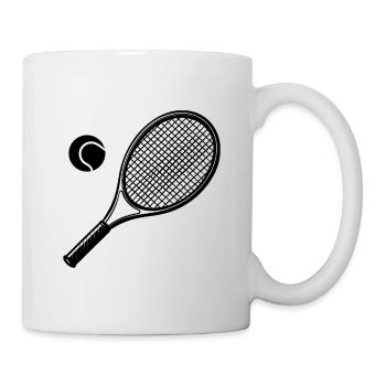 Tennis racket - Mug - white - Right