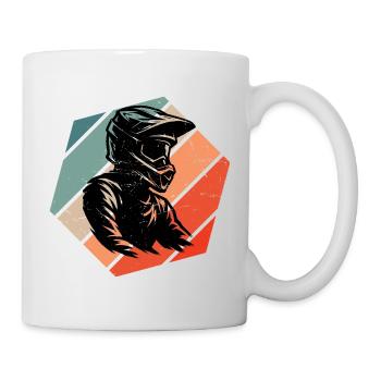 Conception compacte du motocross - Mug blanc - blanc - Droite