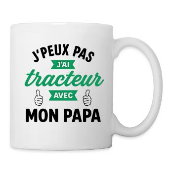 Ich habe einen Traktor bei mir - Tasse - Weiß - Rechts