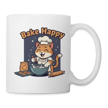Katzenbäcker: Back Happy - Tasse - Weiß - Rechts