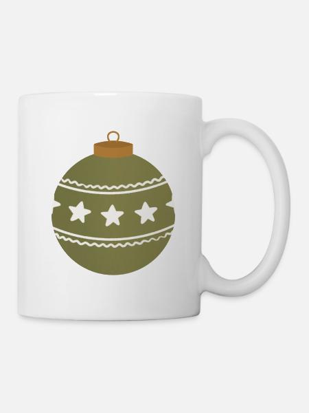 Stern-Weihnachtskugel - Tasse - Weiß