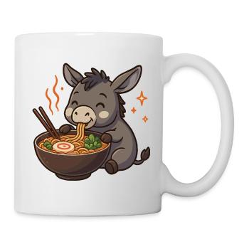 Donkey with noodles ramen kawaii donkey - Mug - white - Right