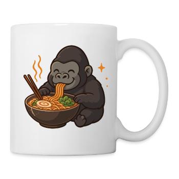 Gorilla with noodles ramen kawaii gorilla - Mug - white - Right