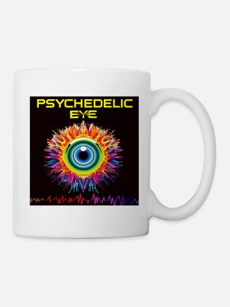 Psychedelic Eye Fire - Mug blanc - blanc