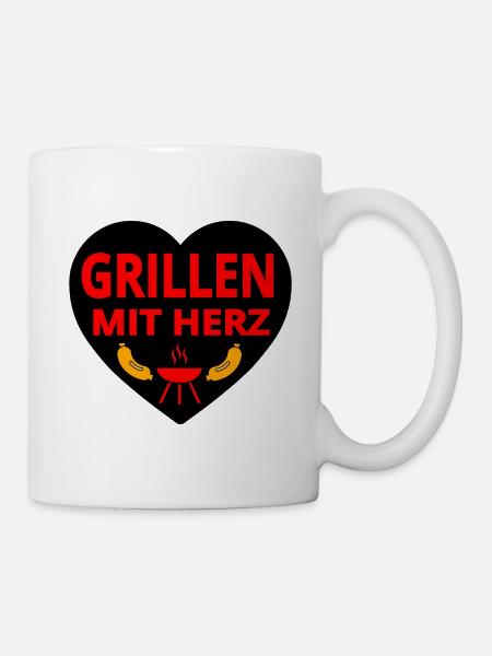 Grillen - Tasse - Weiß