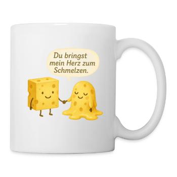 Valentine's Day Couple Cheese Love Saying Funny Love - Mug - white - Right
