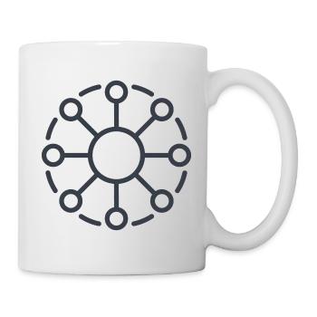 Zentraler Netzwerkkern Muster - Tasse - Weiß - Rechts