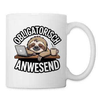 Bureau de réunion obligatoire du Sloth Sloth Telco - Mug blanc - blanc - Droite