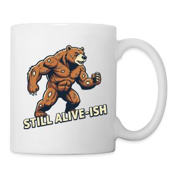 Undead Bear with Sewing Patches - Mug - white - Right