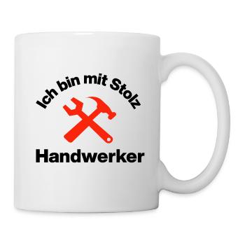 I am proudly a craftsman, craftsman, construction site - Mug - white - Right