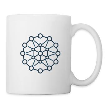 Netzwerk Knotenstern Muster - Tasse - Weiß - Rechts