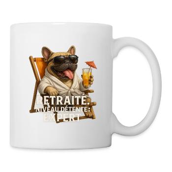 Expert Retraté Relaxation Bulldog - Mug - white - Right