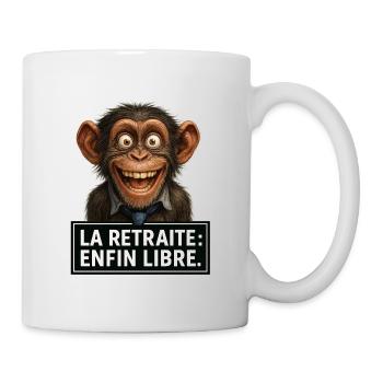 Monkey in free retreat - Mug - white - Right