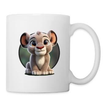 Cute Baby Lion Cub Cartoon - Mug - white - Right