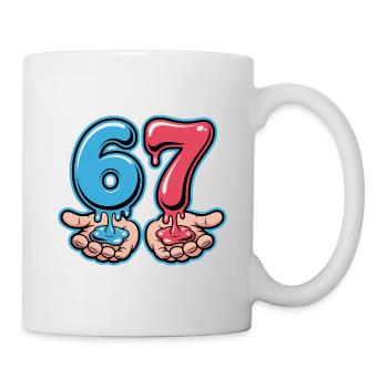 67 - T-shirt Funny Six Seven - Mug blanc - blanc - Droite