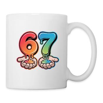 67 - T-shirt Funny Six Seven - Mug blanc - blanc - Droite