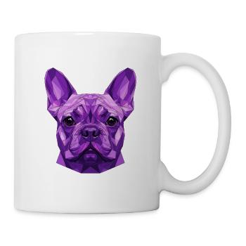 Purple polygon dog - Mug - white - Right