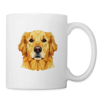 Geometric Golden Retriever Head - Mug - white - Right