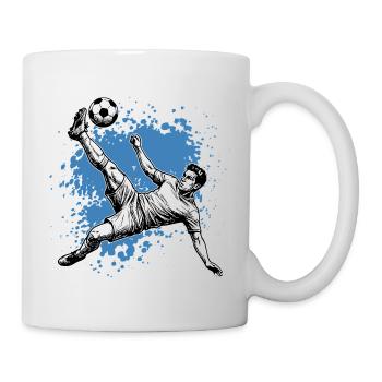 Soccer Shot Overhead Kick Goal Side Kick - Mug - white - Right