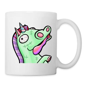 Licorne zombie Pastel Déjantée - Mug blanc - blanc - Droite