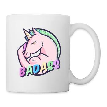 Badass Pastel Unicorn Rainbow - Mug - white - Right