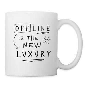 Offline Is The New Luxury Minimal Saying - Mug - white - Right